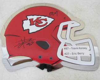 Chiefs Wall Plaque Autographed by Travis Kelsey & Eric Berry