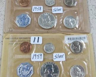 1958 & 1959 Silver Proof Sets