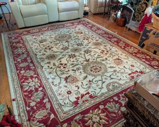 Large Safavieh Lyndhurst Area Rug 8'x10' Ivory / Red color