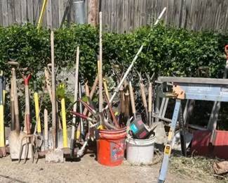 Mystery Lot Shovels and a Saw Horse