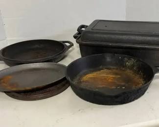 Cast Iron Pans and Roasting Dish