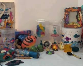 90s Rainbow Fish Decor