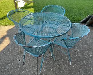 Wrought Iron Table And 4 Chairs