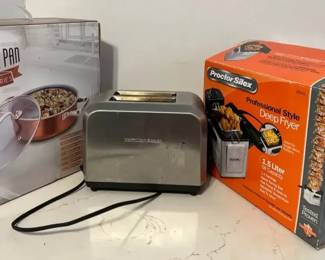 Deep fryer, Toaster and 11pressed Copper Series Casserole Pan