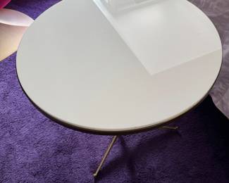 #21/22 - $2,500 Set of 2  Iconic model 1094 Cigarette side table Victrola or white carrara marble top 20x20x22H designed by Paul McCobb mid 1950's - original purchase invoice date 1956 