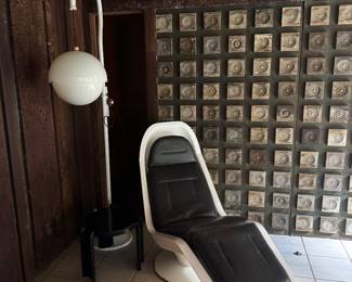 #37 - $1,000 - 1 Authentic white lounge chairs with black upholstery - stamped Saporiti Italia Tasty lounge chairs - purchase sales ticket from Kaufmann furniture