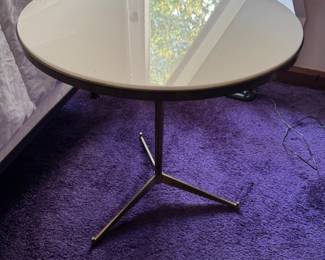 #21/22 - $2,500 Set of 2  Iconic model 1094 Cigarette side table Victrola or white carrara marble top 20x20x22H designed by Paul McCobb mid 1950's - original purchase invoice date 1956 