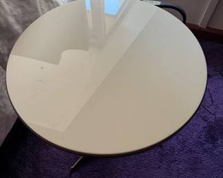 #21/22 - $2,500 Set of 2  Iconic model 1094 Cigarette side table Victrola or white carrara marble top 20x20x22H designed by Paul McCobb mid 1950's - original purchase invoice date 1956 
