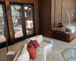 #3- $1,000 - Original Flos Luminere Arc lamp with marble base 76"Tx88"W by Achille Castiglioni. Original purchase invoice date 1971c- we also have the Arco assembly sheet from AI Atelier International, LTD Le Corbusier and Cassina distributor in NY 