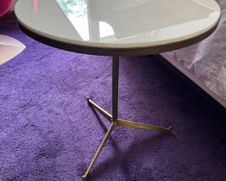 #21/22 - $2,500 Set of 2  Iconic model 1094 Cigarette side table Victrola or white carrara marble top 20x20x22H designed by Paul McCobb mid 1950's - original purchase invoice date 1956 