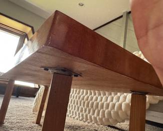 #33 - $250 - 1 solid wood bench 4'Lx18Dx16T on square legs