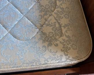 #45 - $800 - Louis Philippe French sleigh bed. Walnut. Full size. Mattress included. 57 1/2Wx85Lx52H headboard. 