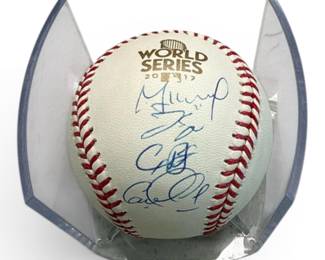 2017 World Series Signed Ball (Altuve, Correa, Bregman, Springer)