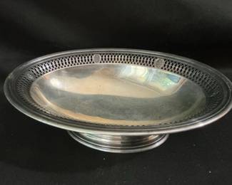 Sterling Silver Oval Lattice Bowl