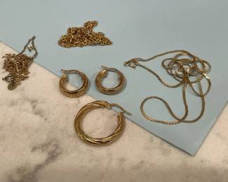 14k And Other Necklaces And Earrings