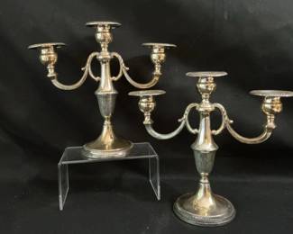 Weighted Sterling Candelabras