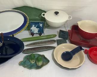 Blue, Red, Green Kitchen Items