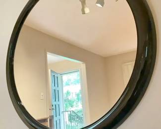 Black Round Mirror