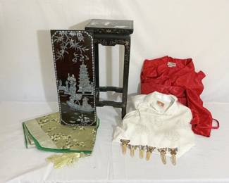 Silk Robe And Decor Pieces