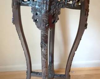 Carved Hardwood Stand