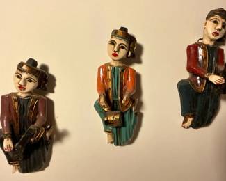Ceramic Burmese Temple Musician Figurines