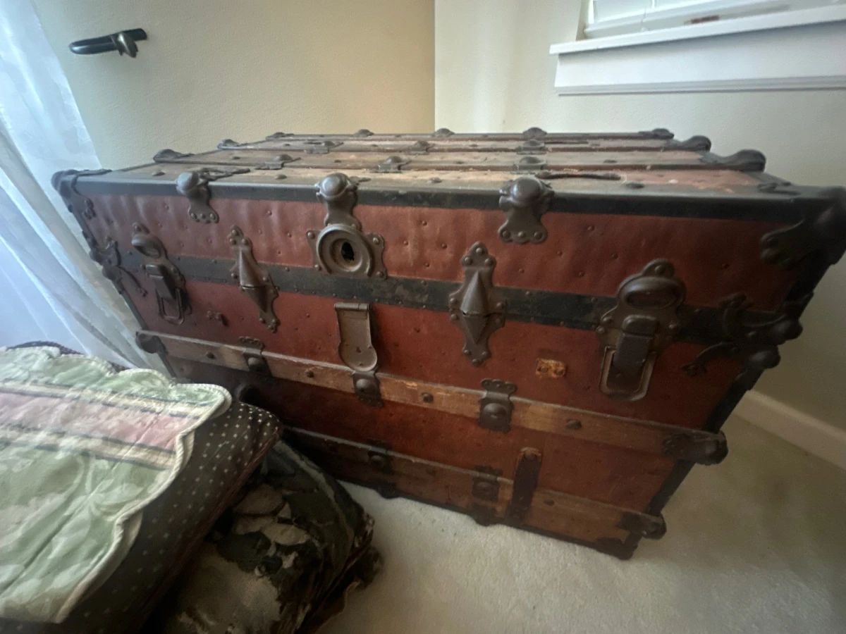 Antique steamer trunk
