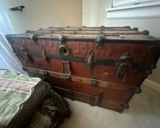 Antique steamer trunk
