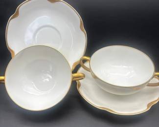 Haviland Co Limoges China 2 Coffee Cups And Saucers From France