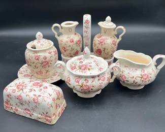 Vintage Nasco Rose Garden Serving Pieces Japan