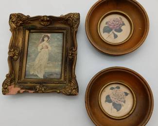 PINKIE Sir Thomas Lawrence M. B. Daniels Co., Inc Vintage Wooden Bowl Flower