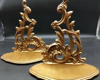 Gold Finished Rococo Style Decorative Shelf Bracket