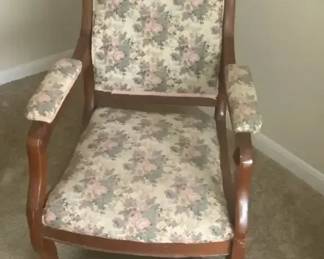 Vintage Armchair With Matching Footstool