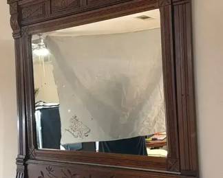 Wooden Framed Mirror with CenterSwivel