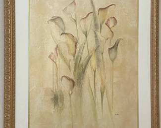 Blushing Calla Lilies Print by Cheri Blum