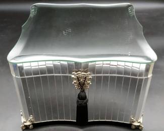 Vintage Bombay Company Glamour Mirrored Jewelry Box