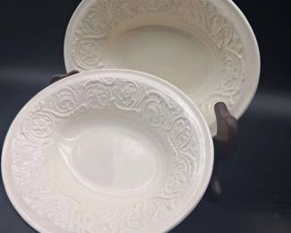 Wedgewood Patrician Queens Ware 2 Oval Vegetable Dishes