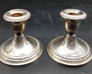 Vintage GORHAM Weighted Sterling Silver Candlesticks