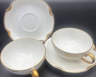 Haviland Co Limoges China 2 Cups, 2 Saucers,From France