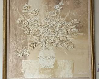 Signed Original Stephen Kaye Textured Mixed Media Framed Art Piece