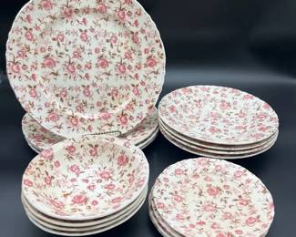 Vintage Nasco Rose Garden, Japan Set of 4, 16pc 1950s1960s