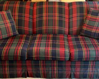 Plaid couch by Bassett