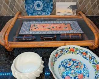 SU208Beautiful Bamboo Tea Serving Tray More