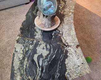Handmade granite coffee table with iron legs