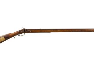Antique Percussion Kentucky Rifle Found in an Old Texas Stage Coach Inn