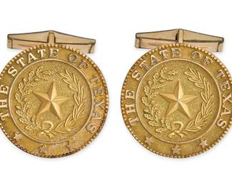 State of Texas Seal Gold Filled Cufflinks