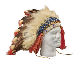  Native American Feathered Headdress