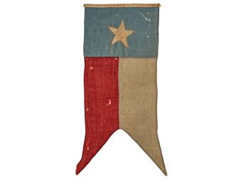 Antique Civil War Period Texas War Guidon