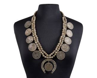 Zuni Silver Dollar Necklace