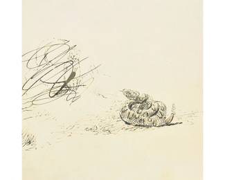 C. M. Russell,  Rattlesnake and Prairie Dog 