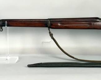 Eddystone US Model Of 1917 30-06 Sprg Bolt Action Rifle SN# 697168, Flaming Bomb On Bbl, Bayonet Dated 1917 In Sheath, Canvas Sling